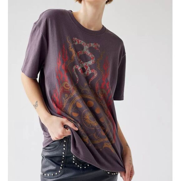 Urban Outfitters Tops - Urban Outfitters UO Medallion Oversized Graphic T Shirt Brown M/L NEW